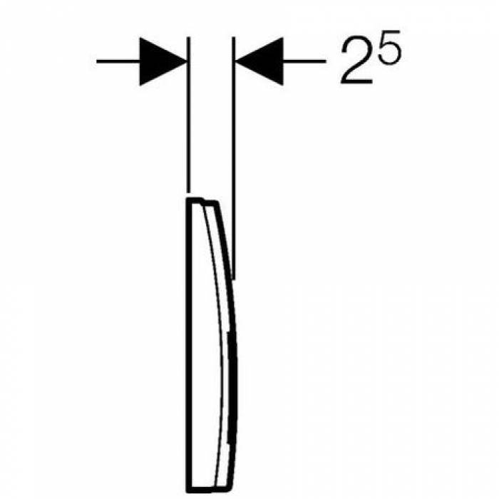 Смывная клавиша GEBERIT Delta 50 115.135.21.1. Фото
