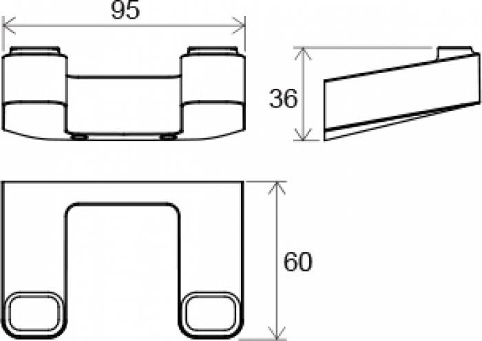 Крючок двойной RAVAK 10° TD 100.00 X07P352 для ванной комнаты. Фото
