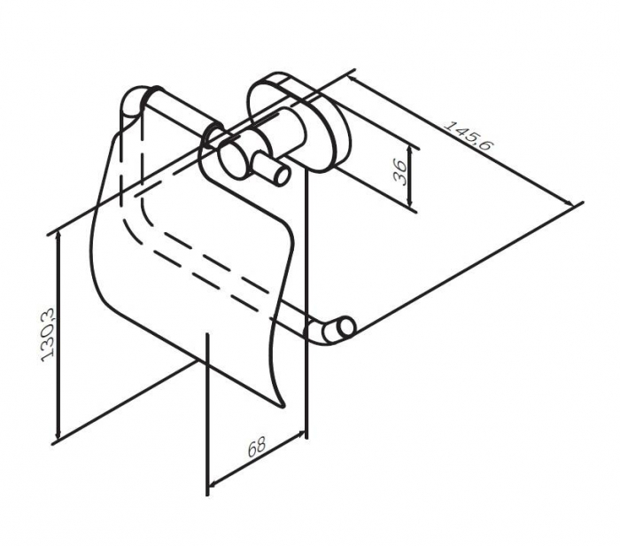 Держатель для туалетной бумаги с крышкой AM.PM Sense A74341400 для ванной комнаты. Фото