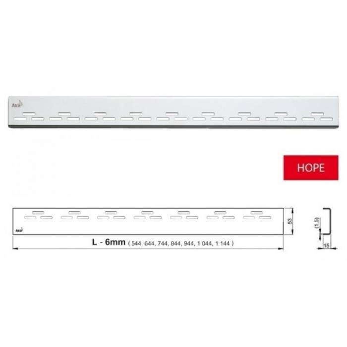 Перфорированная решетка ALCAPLAST HOPE-750L. Фото