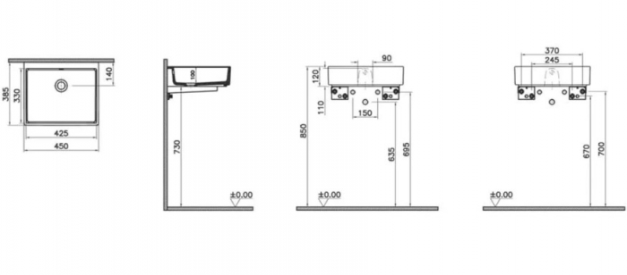 Раковина-чаша Vitra ArchiPlan 45х38 7403B003-0012. Фото