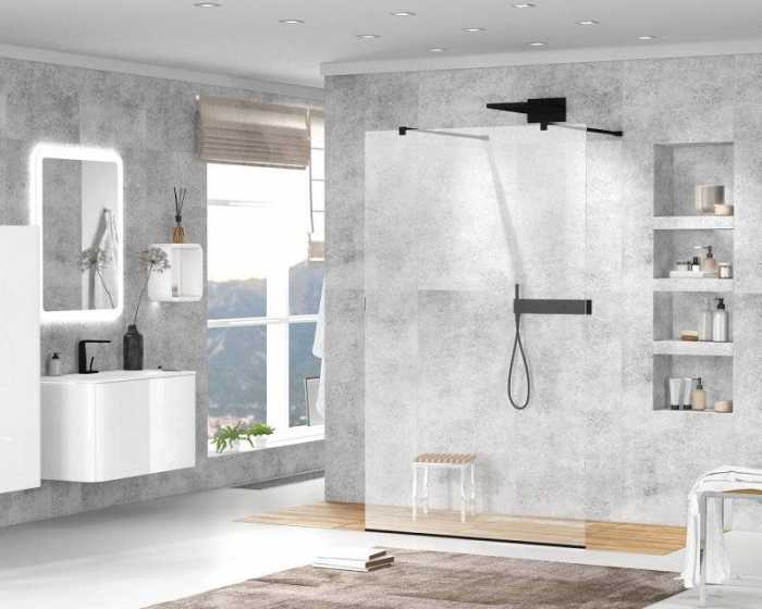 Душевая перегородка CEZARES Liberta LIBERTA-L-2-90-C-NERO