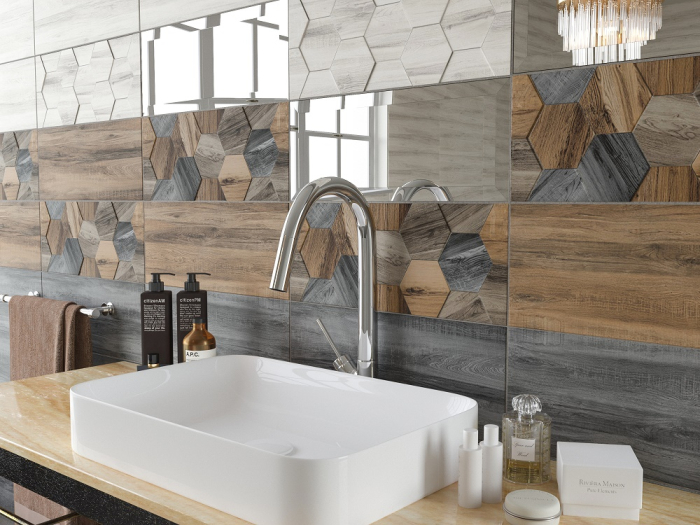 Керамин Плитка облицовочная Миф 4Т 200х500 темно-коричневый. Фото