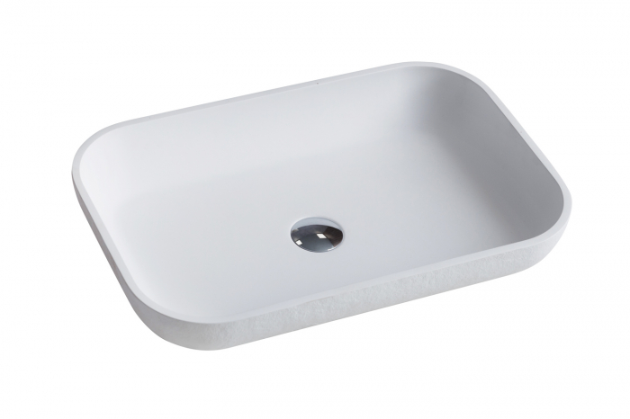 Раковина ACQUABELLA COLEZZIONI 58х38 LAVABO_ON-TOP_RECTANGLE_SLATE_BLANCO. Фото