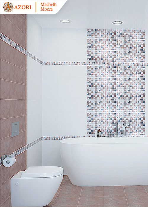 Azori 506591101 Плитка облицовочная Macbeth 201х505 mix mocca. Фото