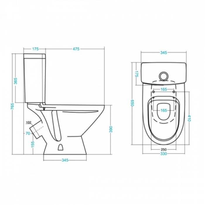 Унитаз-компакт SANTEK Лига 1.WH30.2.141. Фото