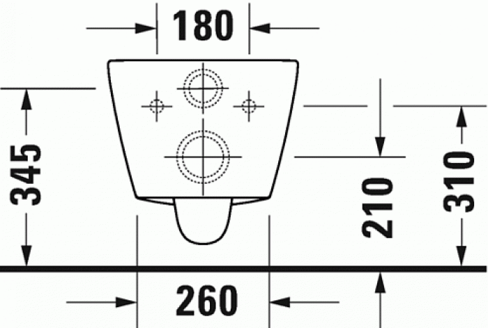 Унитаз подвесной DURAVIT D-Neo Rimless 2577090000. Фото