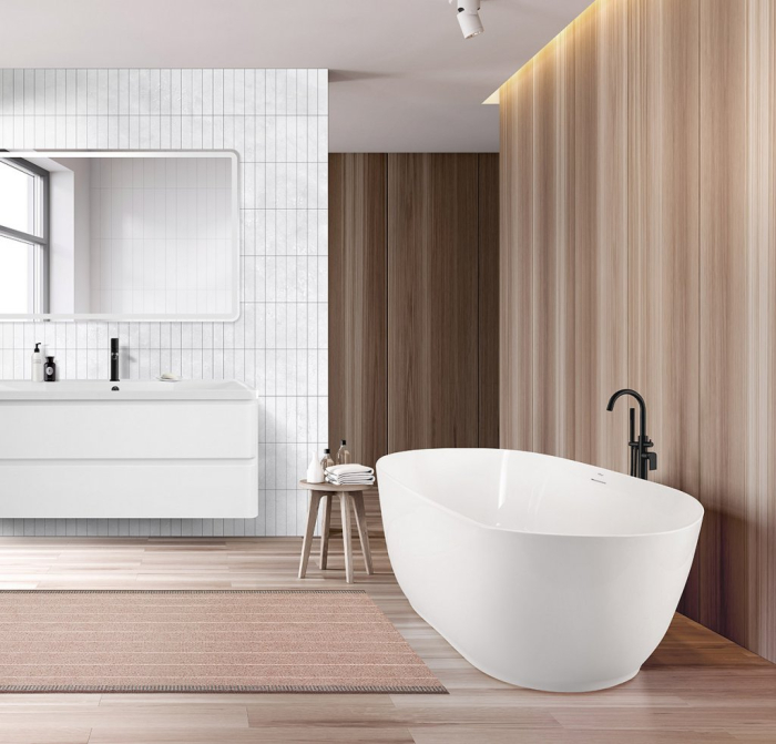 Ванна акриловая отдельностоящая матовая BELBAGNO BB413-1700-800-MATT. Фото