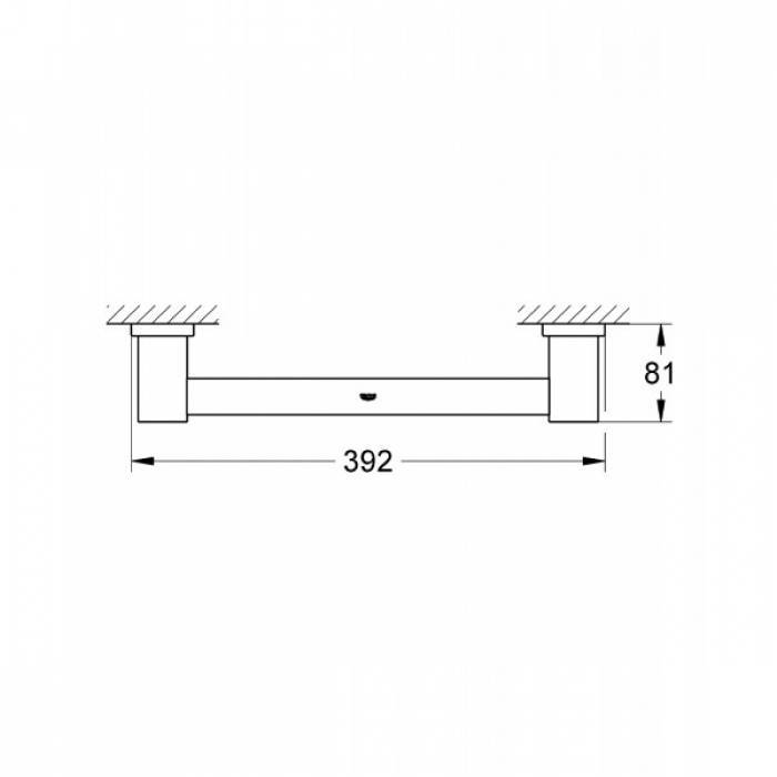 Ручка для ванной GROHE Essentials Cube 40514001 для ванной комнаты. Фото