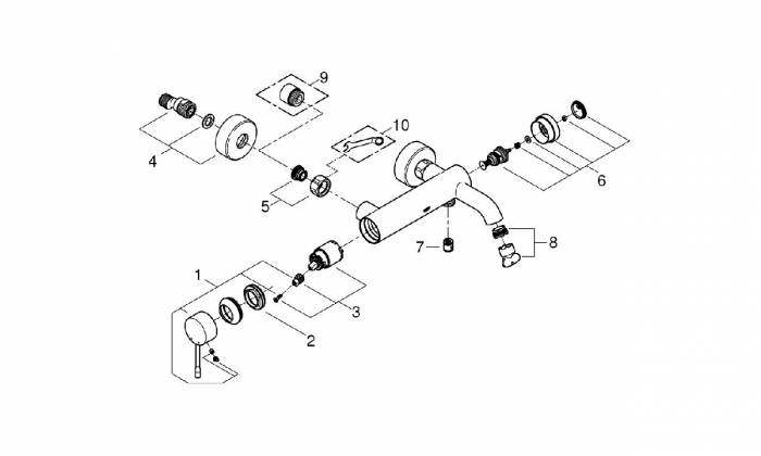 GROHE 33624AL1 Essence+ Смеситель однорычажный для ванны. Фото