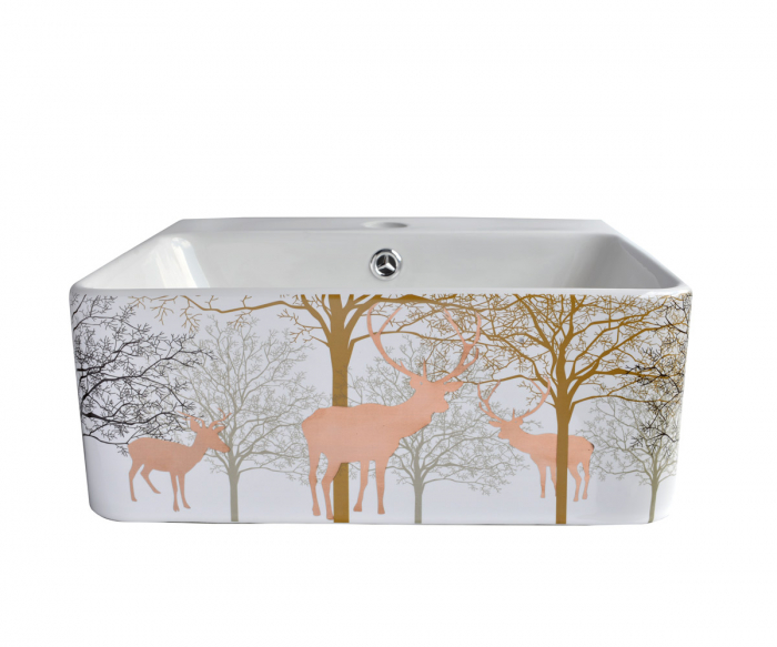 Раковина-чаша накладная Bronze De Luxe Golden Deer 42х40 1060GD. Фото