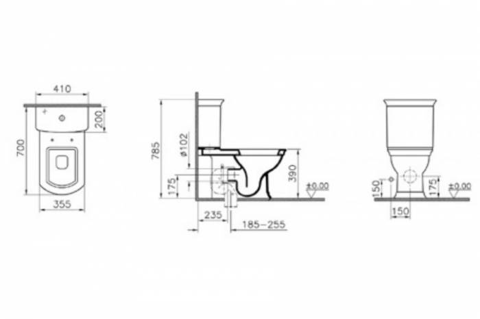 Унитаз напольный Vitra Serenada 9722B003-7203. Фото