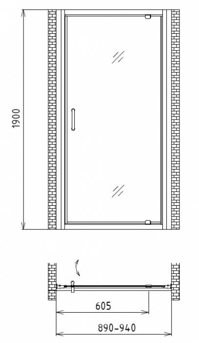 Душевая дверь GEMY Sunny Bay S28170. Фото