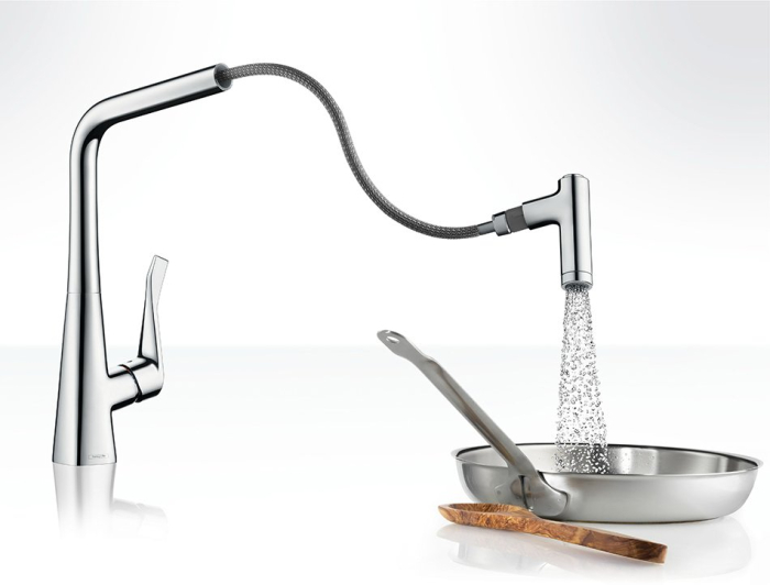 Смеситель для кухни Hansgrohe Metris хром 14820000. Фото