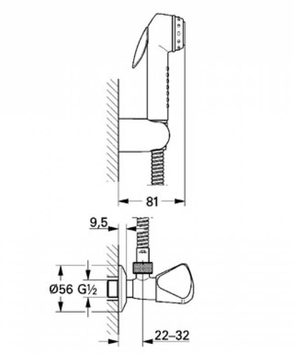 Гигиенический душ GROHE Trigger Spray 27813IL0. Фото