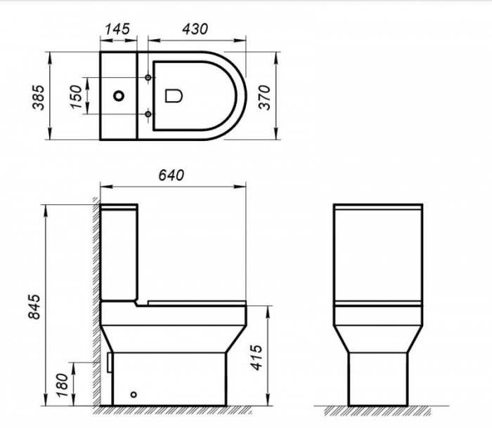 Чаша унитаза напольного безободкового BELBAGNO Norma BB339CPR. Фото