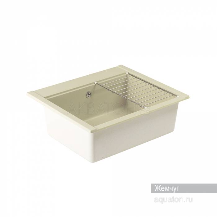 Мойка для кухни Акватон Делия 60 прямоугольная жемчуг 1A715232LD240. Фото
