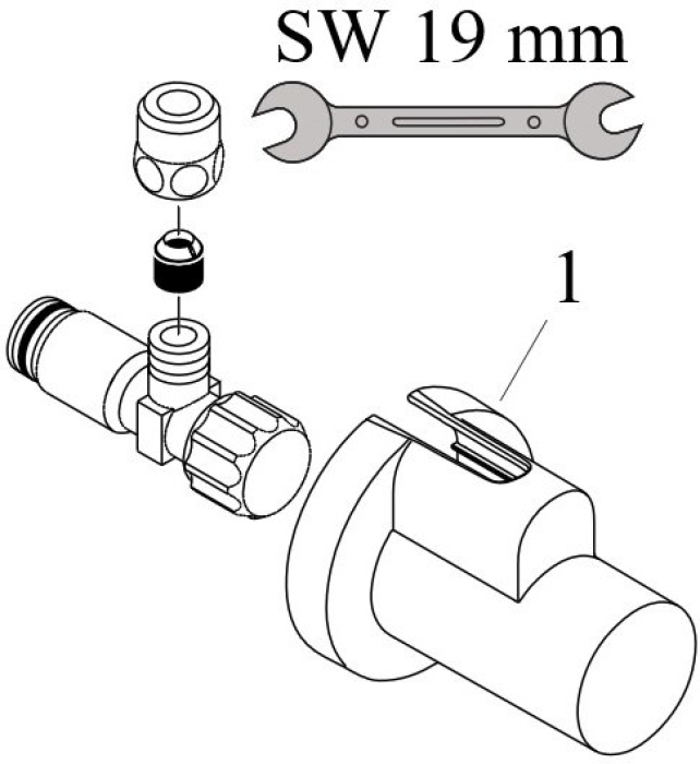 Угловой вентиль Hansgrohe 1/2 13954000. Фото