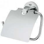 Бумагодержатель с крышкой GROHE Essentials 40367001 для ванной комнаты. Фото