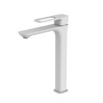 Смеситель для настольного умывальника белый матовый Slide IDDIS SLIWT01i01. Фото